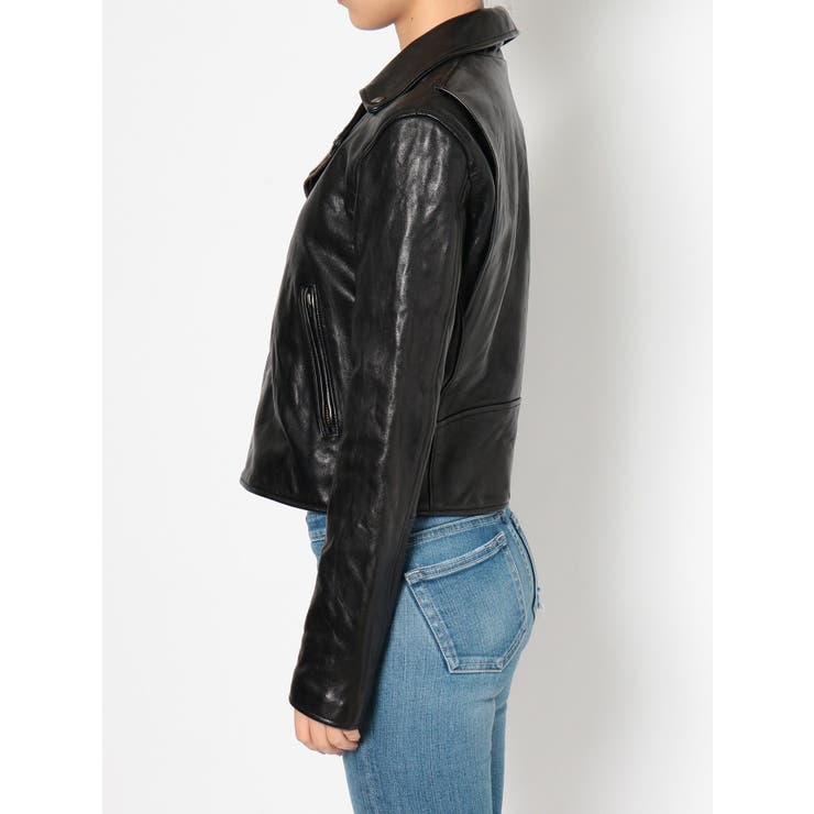 【新品未使用】MCM エムシーエムラム革×デニムミックス　ライダースジャケット 新品未使用】MCM エムシーエムラム革×デニムミックス ライダース