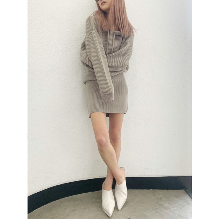 リブニットパーカーワンピース[品番：MKSW0028997]｜GYDA（ジェイダ