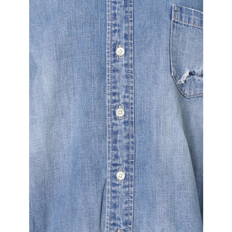 センターバックスリットデニムシャツ[品番：MKSW0027317]｜GYDA