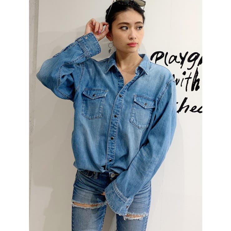 3WAYキャミソール デニムシャツ[品番：MKSW0027882]｜GYDA（ジェイダ