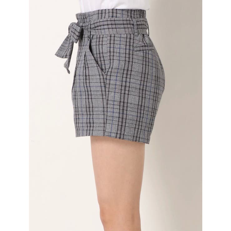 【セットアップ着用可能】ハイウエストチェックショーパン | GYDA | 詳細画像12 