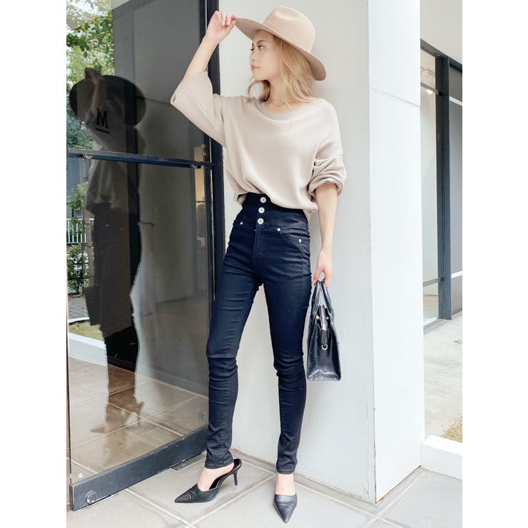 basic ハイウエストスキニーデニムパンツ[品番：MKSW0028612