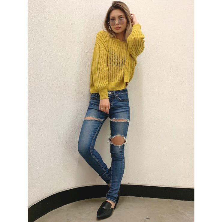 アッパークラッシュスキニーデニムパンツ[品番:MKSW0027901 アッパークラッシュスキニーデニムパンツ[品番:MKSW0027901