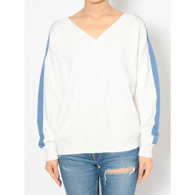 VネックラインニットTOPS[品番：MKSW0027326]｜GYDA（ジェイダ