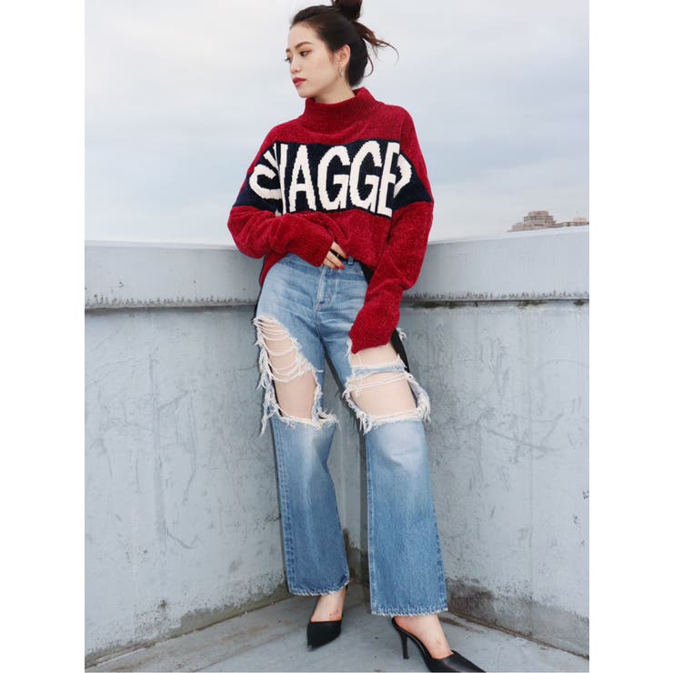 「かわいい～！」 SWAGGERジャガードニットTOPS[品番：MKSW0027987]｜GYDA トップス