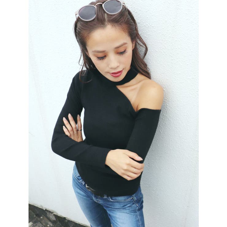 デコルテチョーカーニットTOPS[品番：MKSW0027328]｜GYDA（ジェイダ）のレディースファッション通販｜SHOPLIST（ショップリスト）