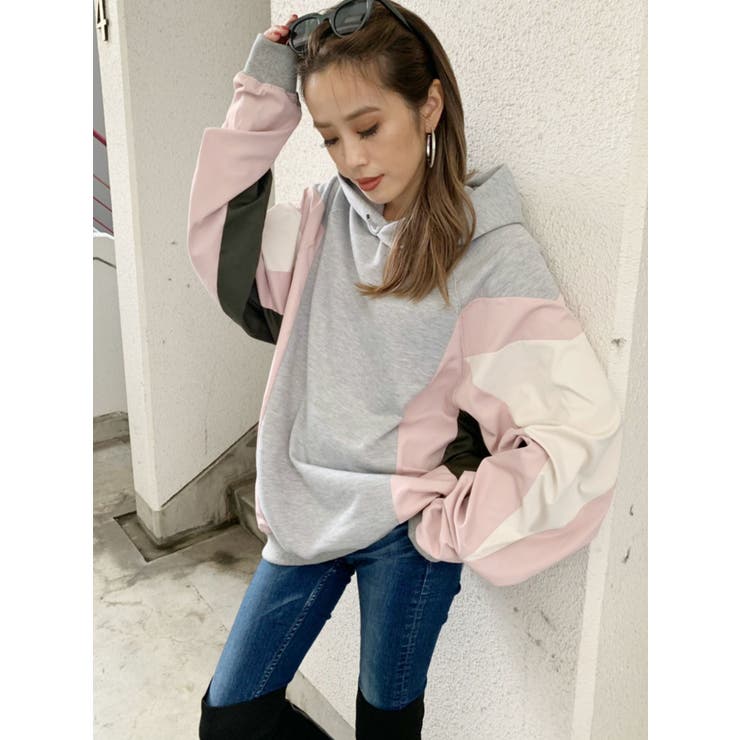 グレー | switchingスウェットパーカー | GYDA