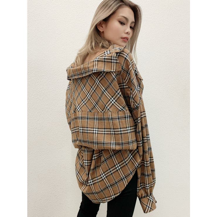 ボリュームスリーブBIGチェックシャツ[品番：MKSW0029486]｜GYDA