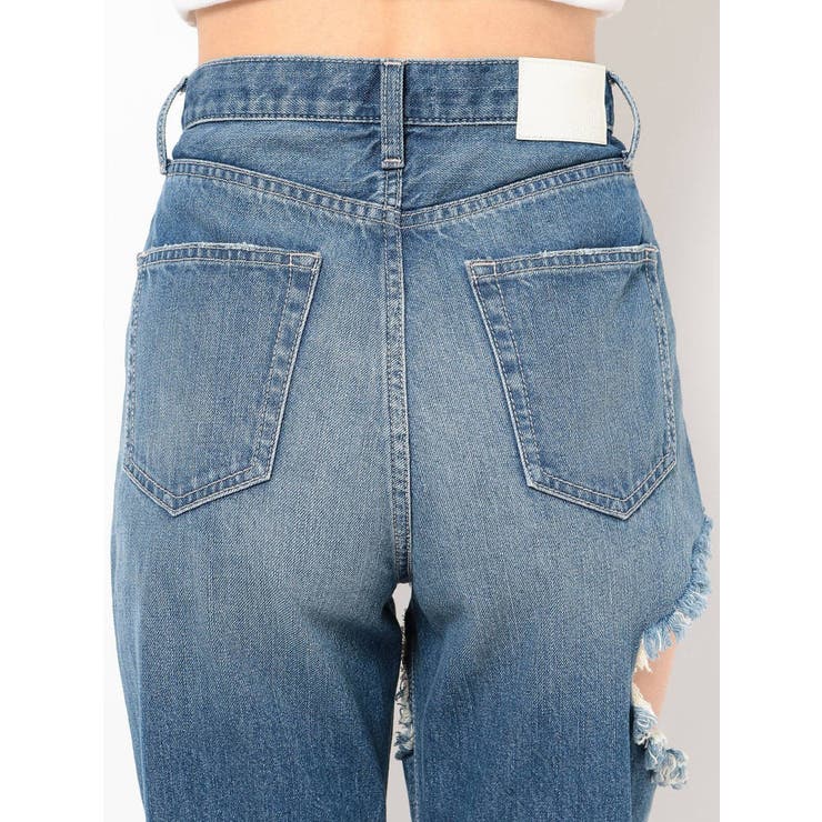 【全品送料無料】 SIDE RIPPEDペグトップデニムパンツ[品番：MKSW0029124]｜GYDA パンツ
