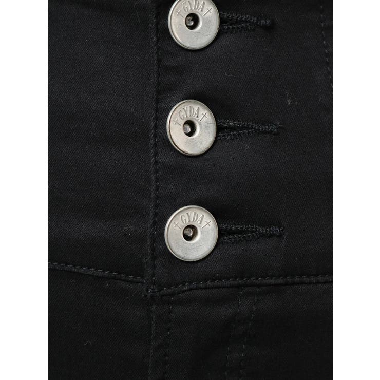 ハイウエストボタンスキニーデニムパンツ[品番：MKSW0028971
