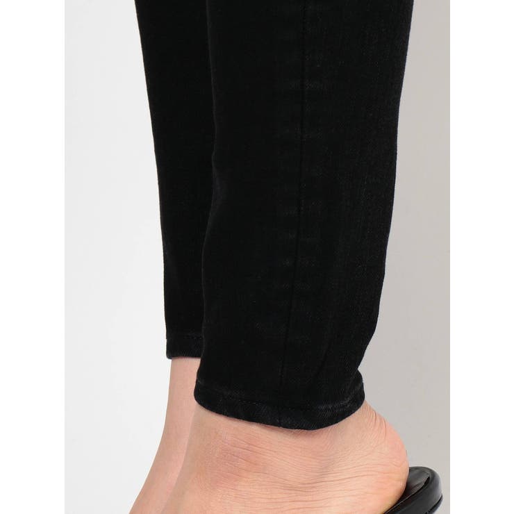 美品♡SuperBeauty デニム調パンツ 黒 ブラック 42 新品 タグ付き GYDA stunning stretch スキニーデニムパンツ