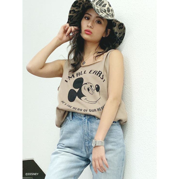 MICKEY MOUSE/I'M ALL EARSスウェットタンクトップ[品番 MICKEY MOUSE/I'M ALL EARSスウェットタンクトップ[品番