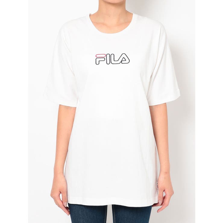 GYDA - GYDA FILA BACK LINE BIG Tシャツ size F MW00 ジェイダ GYDA FILA BACK LINE BIG Tシャツ （O.WHT） -靴