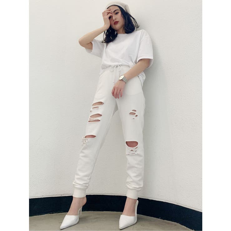 極美品　Bibiy　 スエット　パンツ　ホワイト　フリーサイズ 極美品 Bibiy スエット パンツ ホワイト フリーサイズ