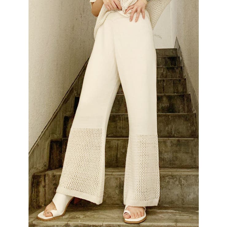 メッシュニットパンツ