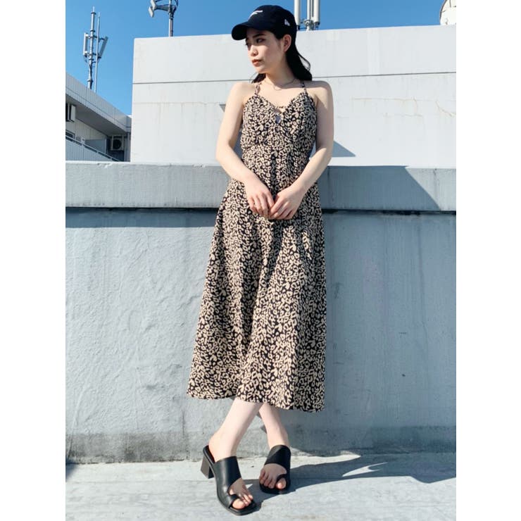 UK購入 デザイナーズブランド LYNNJA WANG ワンピース 新品未使用 ランダ RANDA フラワープリントシフォンワンピース （GREEN