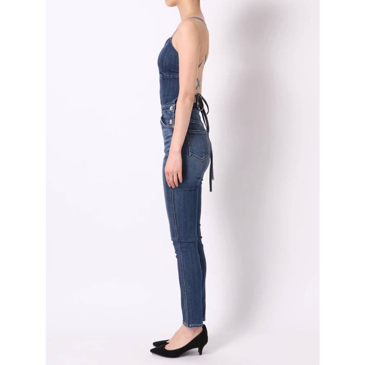 商品画像：GYDA（ジェイダ）の「BACKクロススキニーデニムサロペ 4
