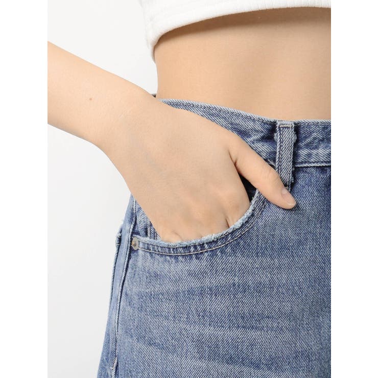 ハイウエスト デニムワイドパンツ マルチポケット 4092305 DAY CLOSET ジーンズ デニム デニムパンツ レディース センター