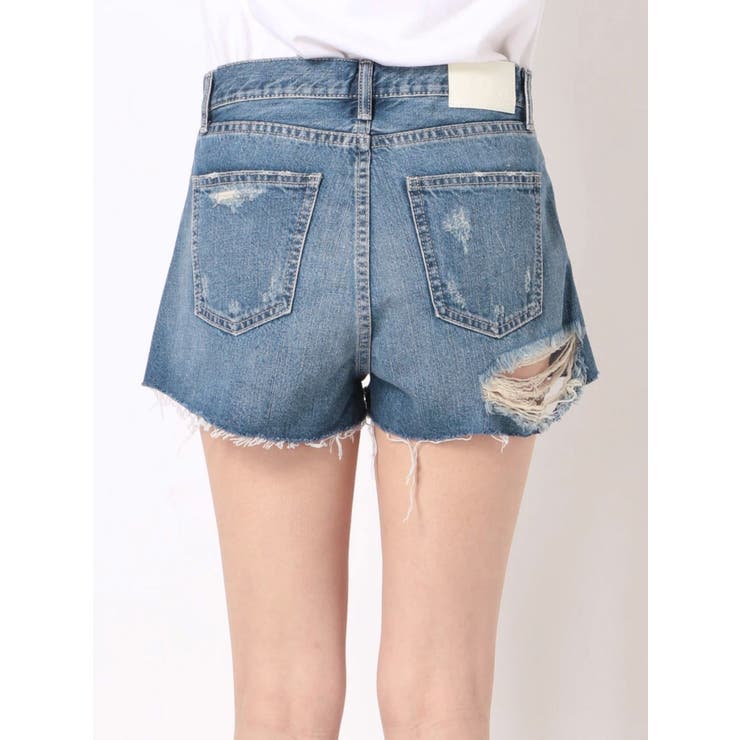 BACK RIPPED レースアップ デニムショーパン[品番：MKSW0030773