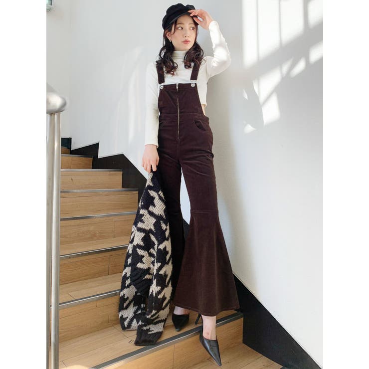 H/W ZIPコーデュロイフレアサロペット[品番：MKSW0031924]｜GYDA