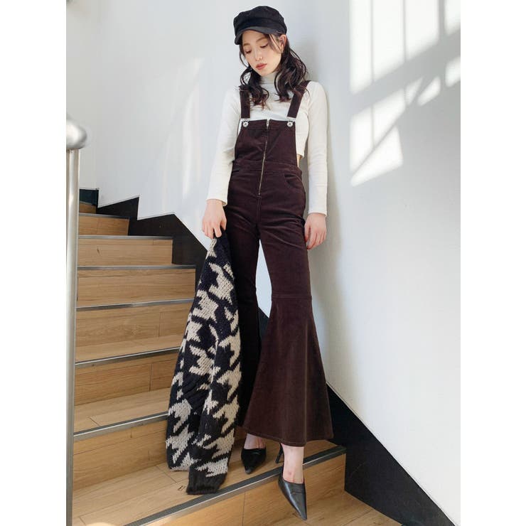 H/W ZIPコーデュロイフレアサロペット[品番：MKSW0031924]｜GYDA