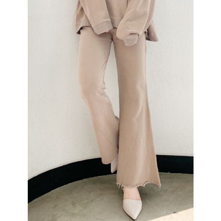 ベージュ | スウェットフレアデザインパンツ | GYDA