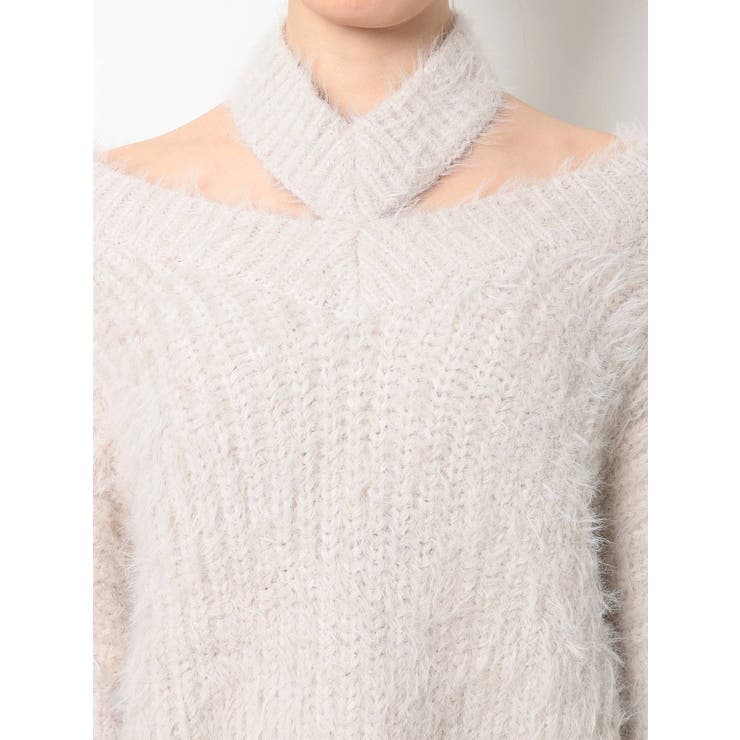 トップス 2 SLY | DUAL COLOR FRONT ZIP KNIT トップス (ニット ) |SHEL