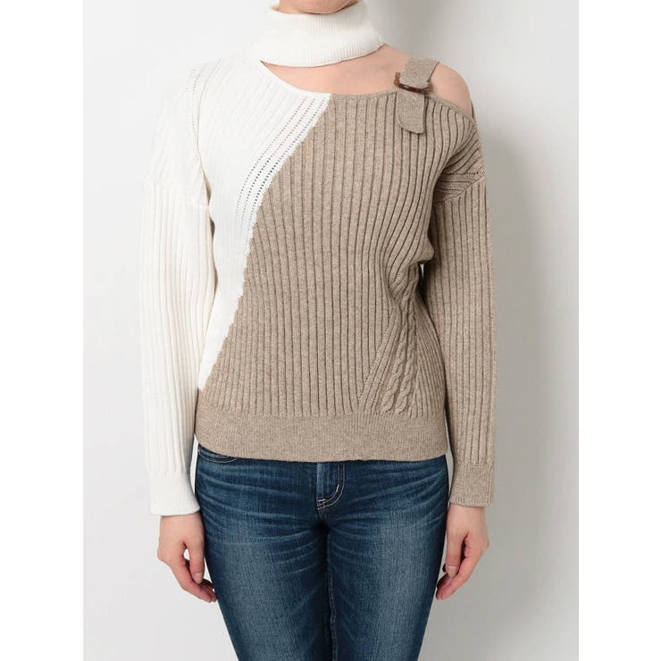 GYDA ダイアゴナルニット ブラック