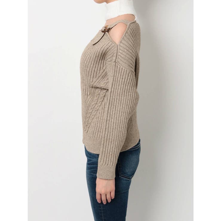 GYDA ダイアゴナルニット ブラック