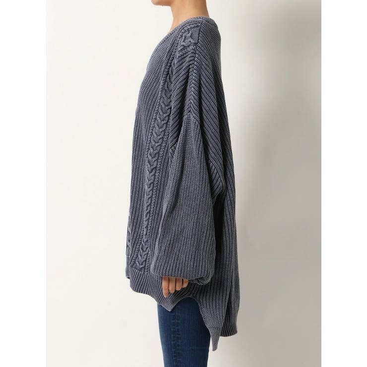 ブリーチケーブルドルマンニット トップス[品番：MKSW0032008