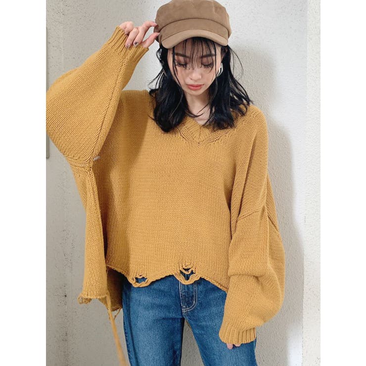 グラインダーデザインニット トップス 品番 Mksw Gyda ジェイダ のレディースファッション通販 Shoplist ショップリスト