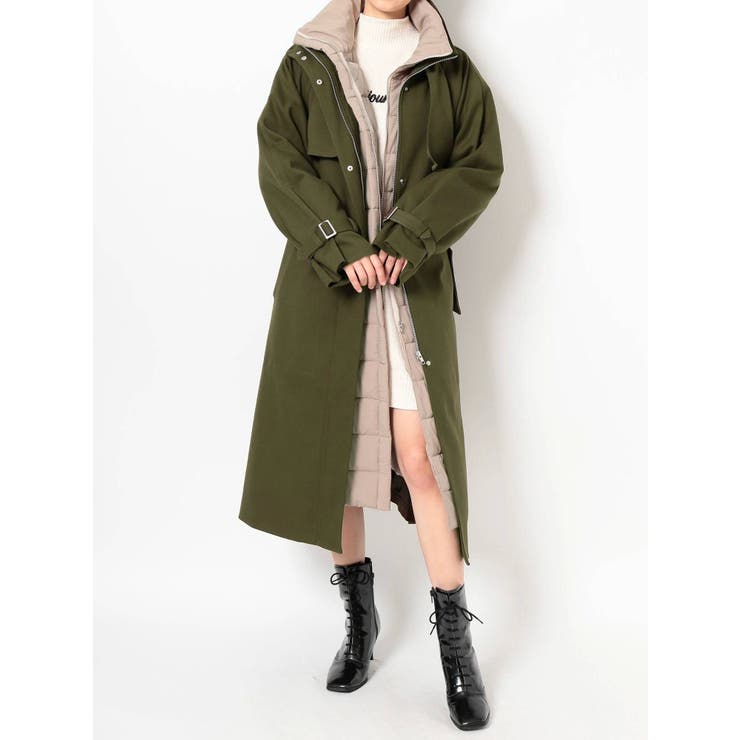 ライトエコダウンレイヤードロングコート[品番：MKSW0033233]｜GYDA