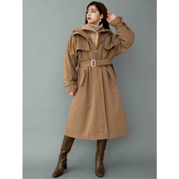 ライトエコダウンレイヤードロングコート[品番：MKSW0033233]｜GYDA