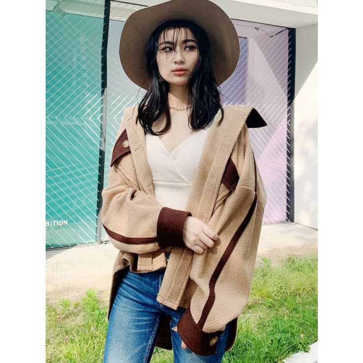 バイカラービッグジャケット[品番：MKSW0032053]｜GYDA