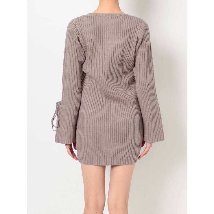 ARIADNAw ワンピース 袖レースアップニットワンピース[品番：MKSW0033241]｜GYDA