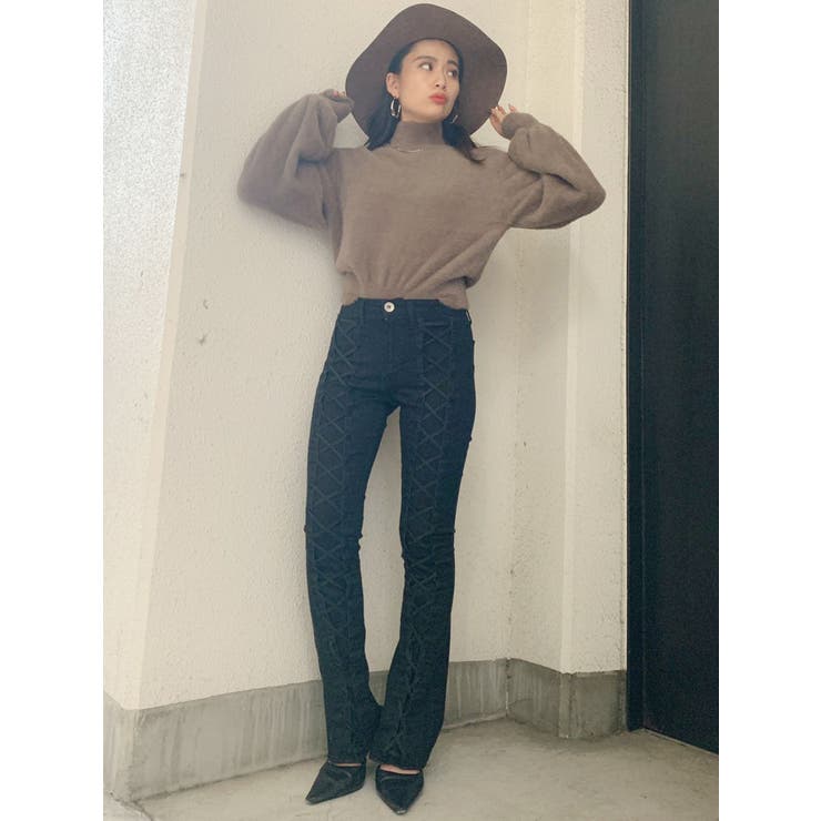 センターレースアップフレアパンツ[品番：MKSW0033247]｜GYDA