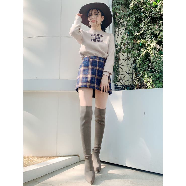 チェックスカートライクショーパン[品番：MKSW0032067]｜GYDA