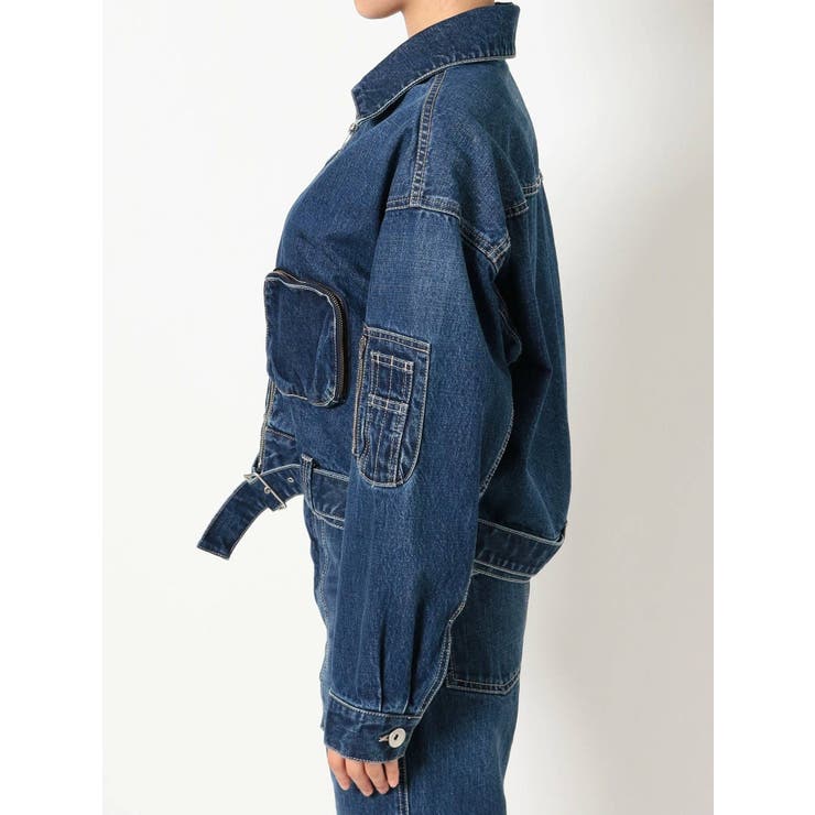 gyda ダメージ デニム ジャケット ジェイダ GYDA ダメージSOFTデニムGジャン （ブルー