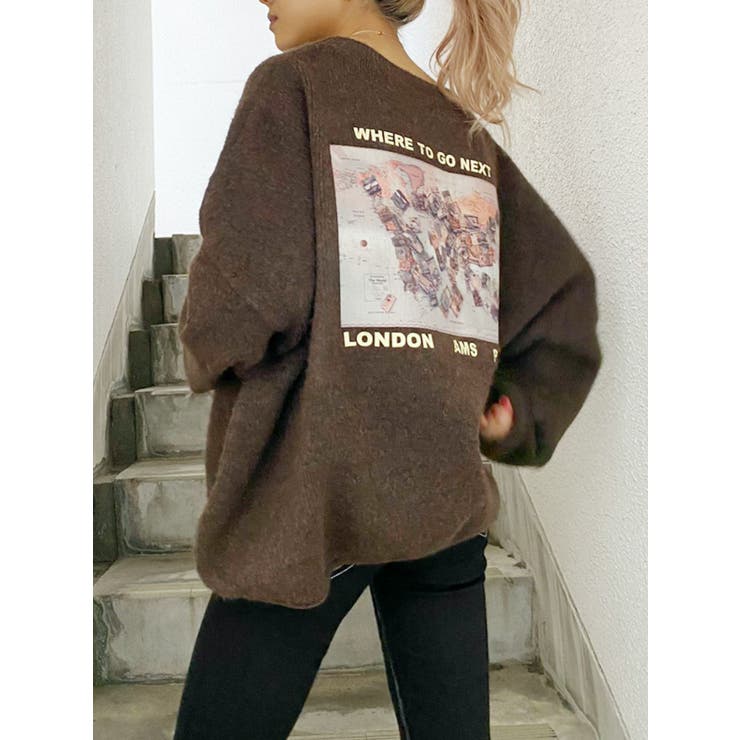 カラーグラフィックニット TOPS | GYDA | 詳細画像10 