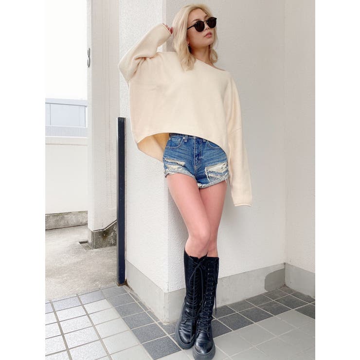 カラーグラフィックニット TOPS | GYDA | 詳細画像9 