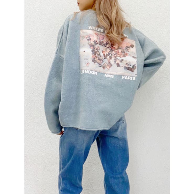 ミントグリーン | カラーグラフィックニット TOPS | GYDA