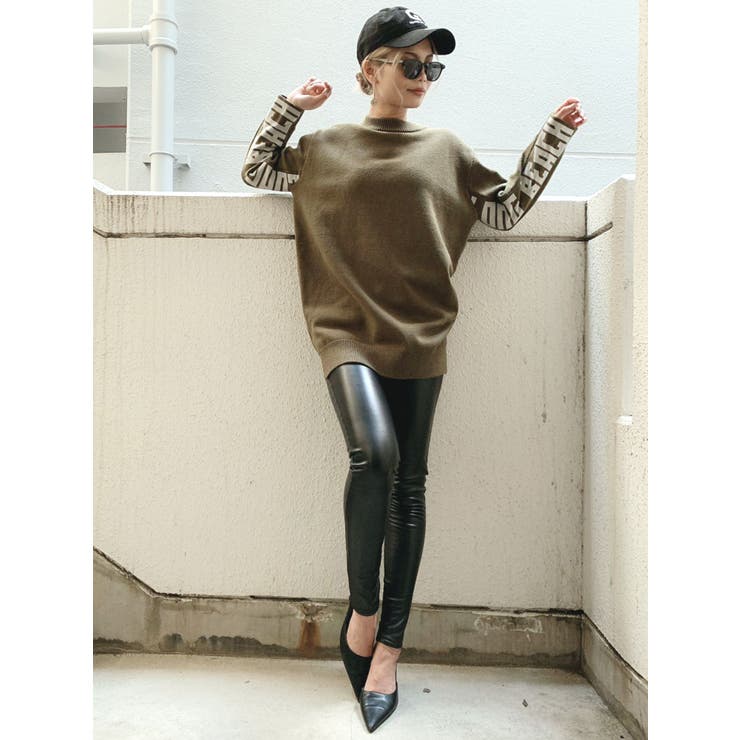 LONG BEACH HEMスリットニットTOPS[品番：MKSW0033344]｜GYDA