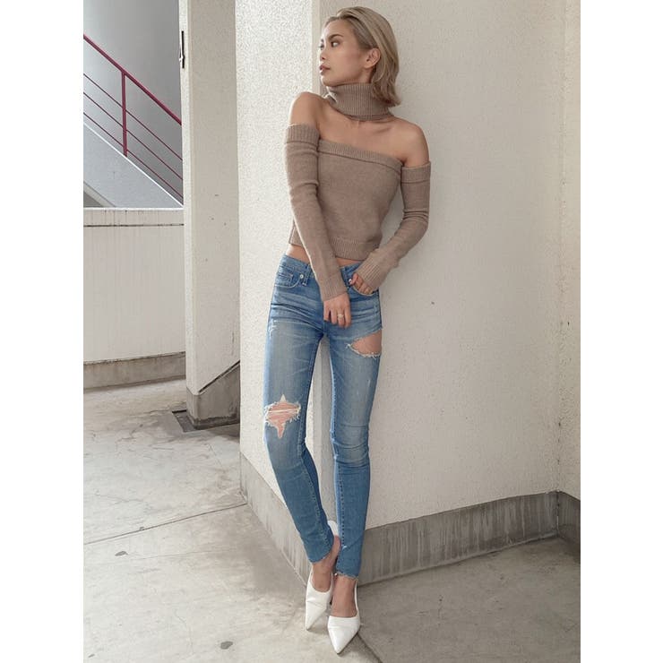 2WAYチョーカーベアニット TOPS[品番：MKSW0035591]｜GYDA（ジェイダ