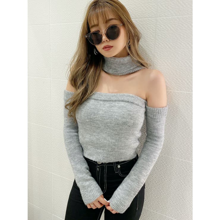 2WAYチョーカーベアニット TOPS[品番：MKSW0035591]｜GYDA（ジェイダ