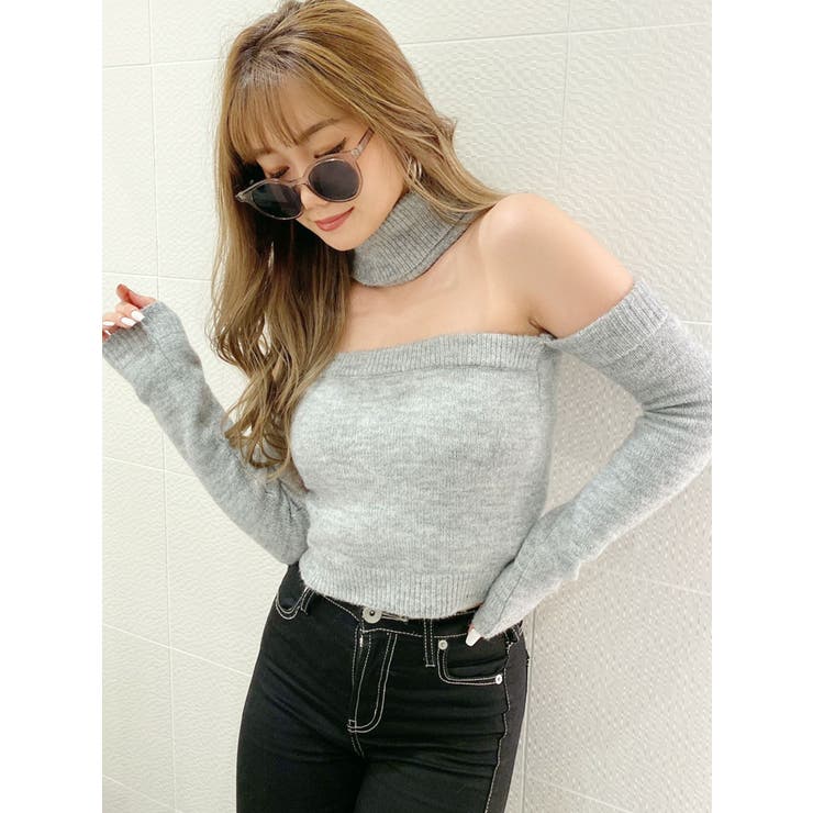 2WAYチョーカーベアニット TOPS[品番：MKSW0035591]｜GYDA（ジェイダ