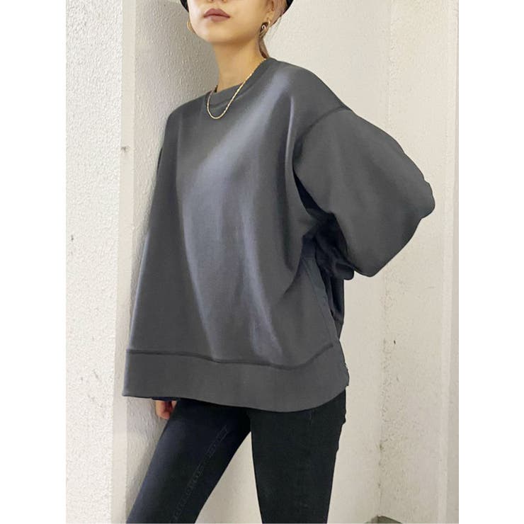 sleeveギャザードッキングスウェットTOPS[品番：MKSW0033346]｜GYDA
