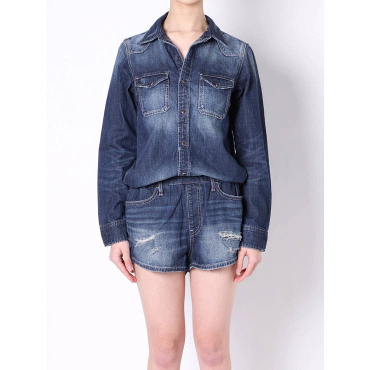 ⭐︎お値下げ中⭐︎bibiy デニムオールインワン サイドラインデニムベアオールインワン 春 夏[品番：SHNW0011589