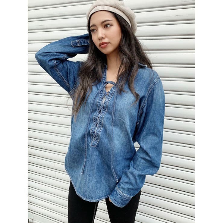 レースアップデニムシャツ 品番 Mksw Gyda ジェイダ のレディースファッション通販 Shoplist ショップリスト レースアップデニムシャツ 品番 Mksw Gyda ジェイダ のレディースファッション通販 Shoplist ショップリスト