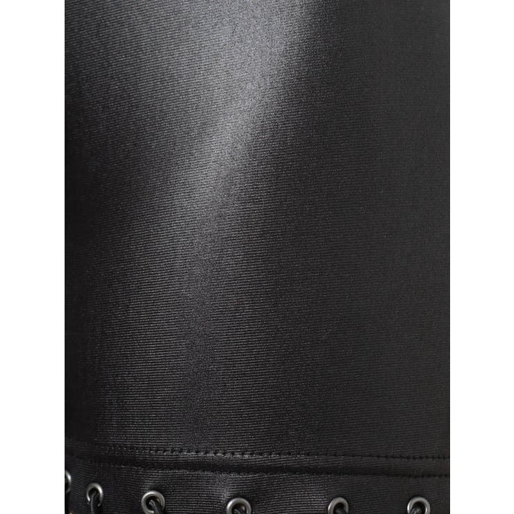 ▼美品✨シェアースピリット【36】レースアップ レギンスパンツ 細身 光沢 黒 ジェイダ GYDA サイハイ レースアップ レギンス （ブラック
