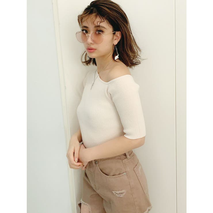 ワンショル ニット TOPS[品番：MKSW0034799]｜GYDA（ジェイダ